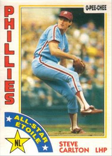 1984 O-Pee-Chee Baseball Cards 395     Steve Carlton AS